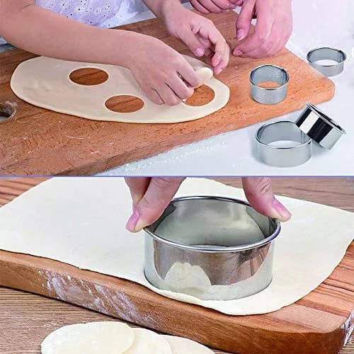 Bukuwa 12-Piece Round Cookie Cutter Set with Tin Box | Graduated Circle Pastry Cutters 2.6cm - 11.3cm thumbnail 9