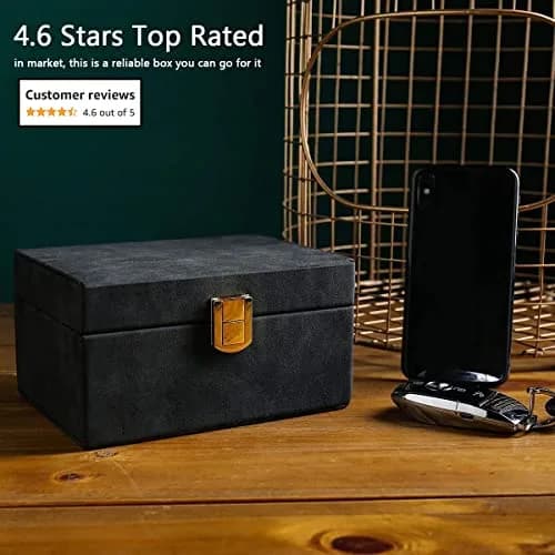 briidea Faraday Box Key Fob Protector, RFID Signal Blocking Box for Car Key (Pack of 2, Black) | Prevents Keyless Car Theft thumbnail 7