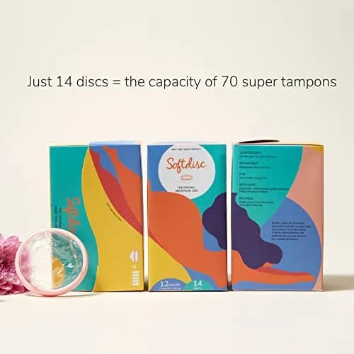 Softdisc Menstrual Discs 28 Count (14 Count Pack of 2) | USA Imported Period Discs for All Flow thumbnail 6
