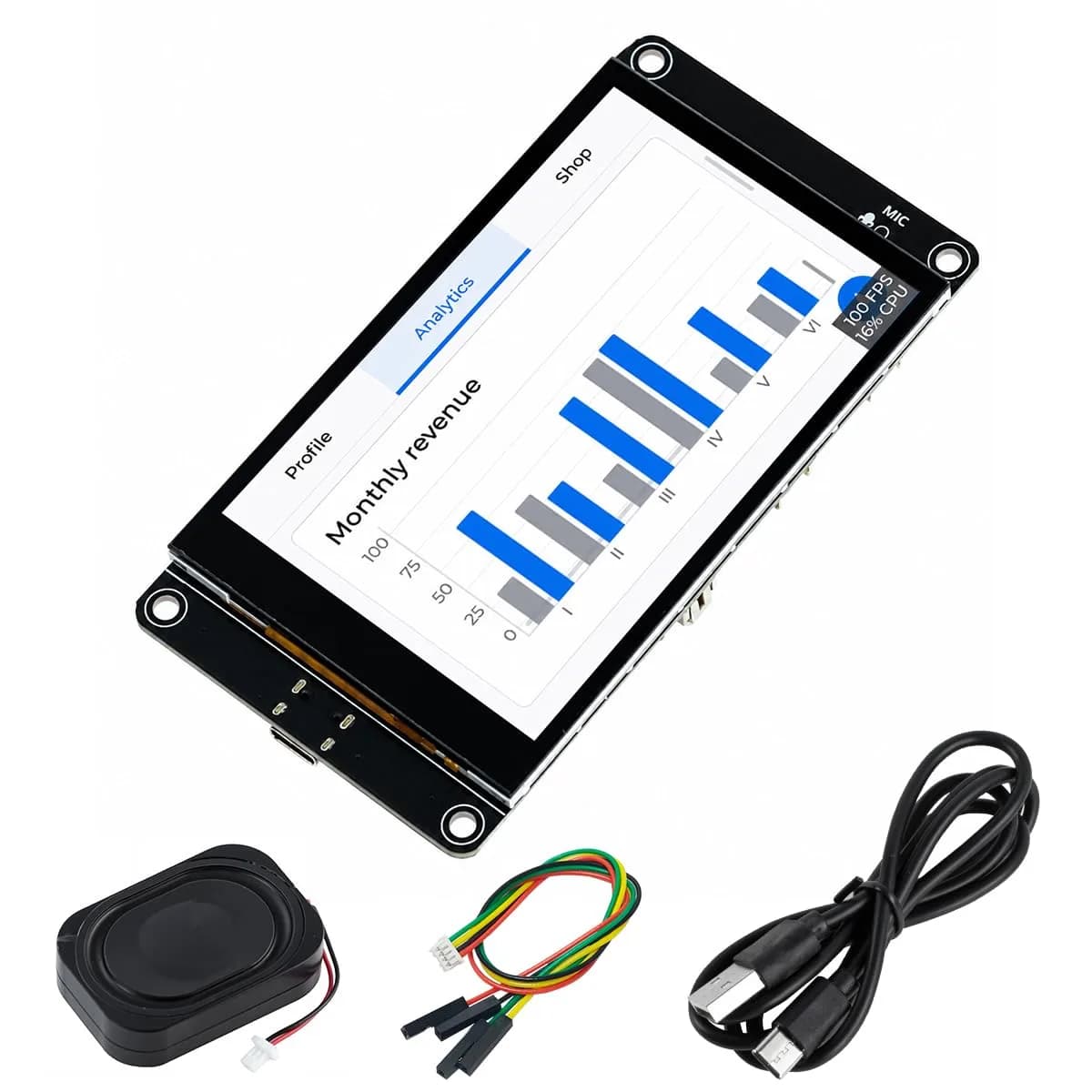 Hosyond ESP32-S3 Touchscreen Module 3.5" IPS LCD 240x320 | Capacitive Touch for IoT Projects — 4.0 inches