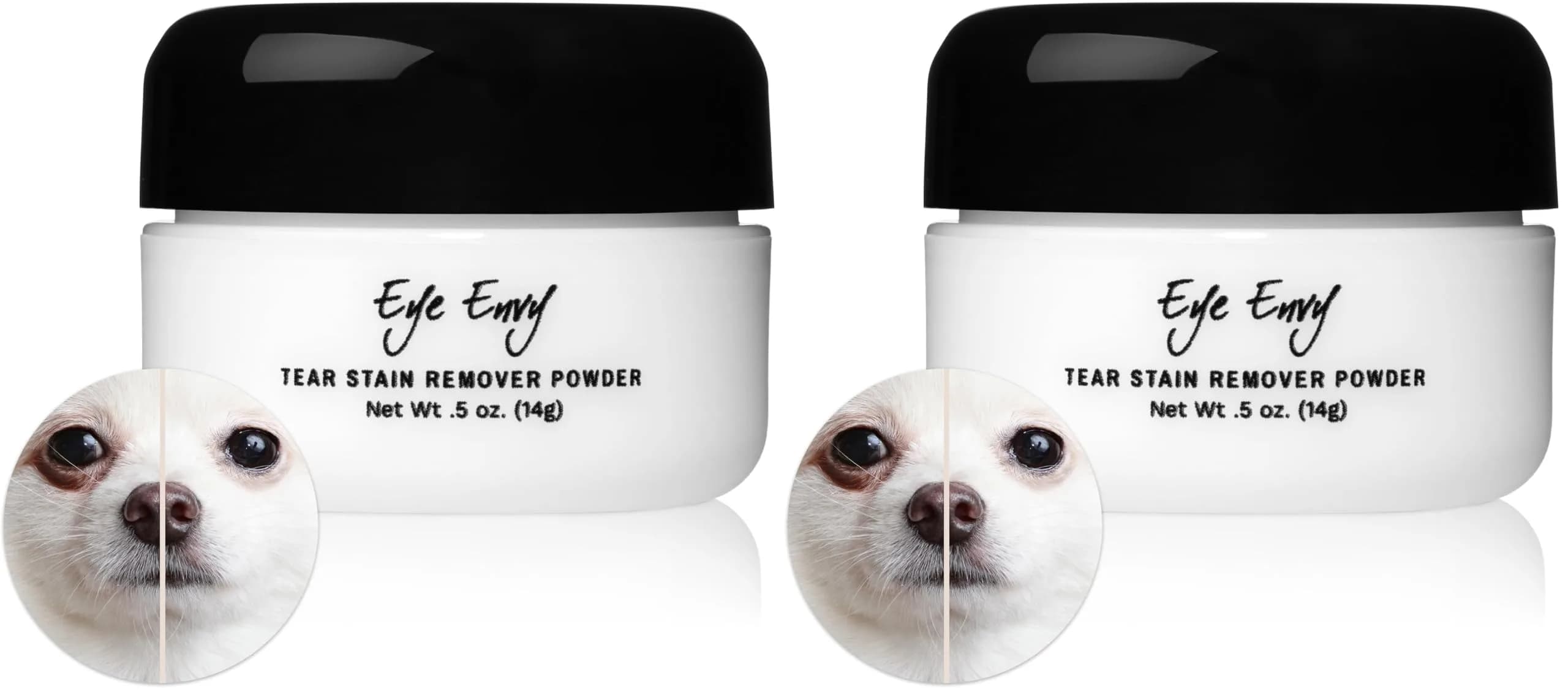 Eye Envy Tear Stain Remover Powder for Dogs and Cats 1 oz (2-Pack) | Natural, Safe Formula for Dry Eyes - main product image