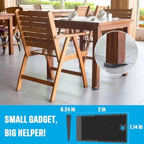 YARKOR Black Furniture Levelers 2" (5 cm) Wedge Shims | Pack of 2 (64 Total Pieces) thumbnail 4