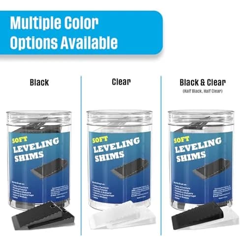 YARKOR Black Furniture Levelers 2" (5 cm) Wedge Shims | Pack of 2 (64 Total Pieces) thumbnail 8