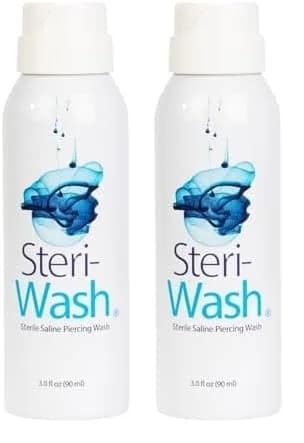 Steri-Wash Aftercare Piercing Spray 177ml (6 Fl Oz) | Gentle Saline Solution for Piercing Healing