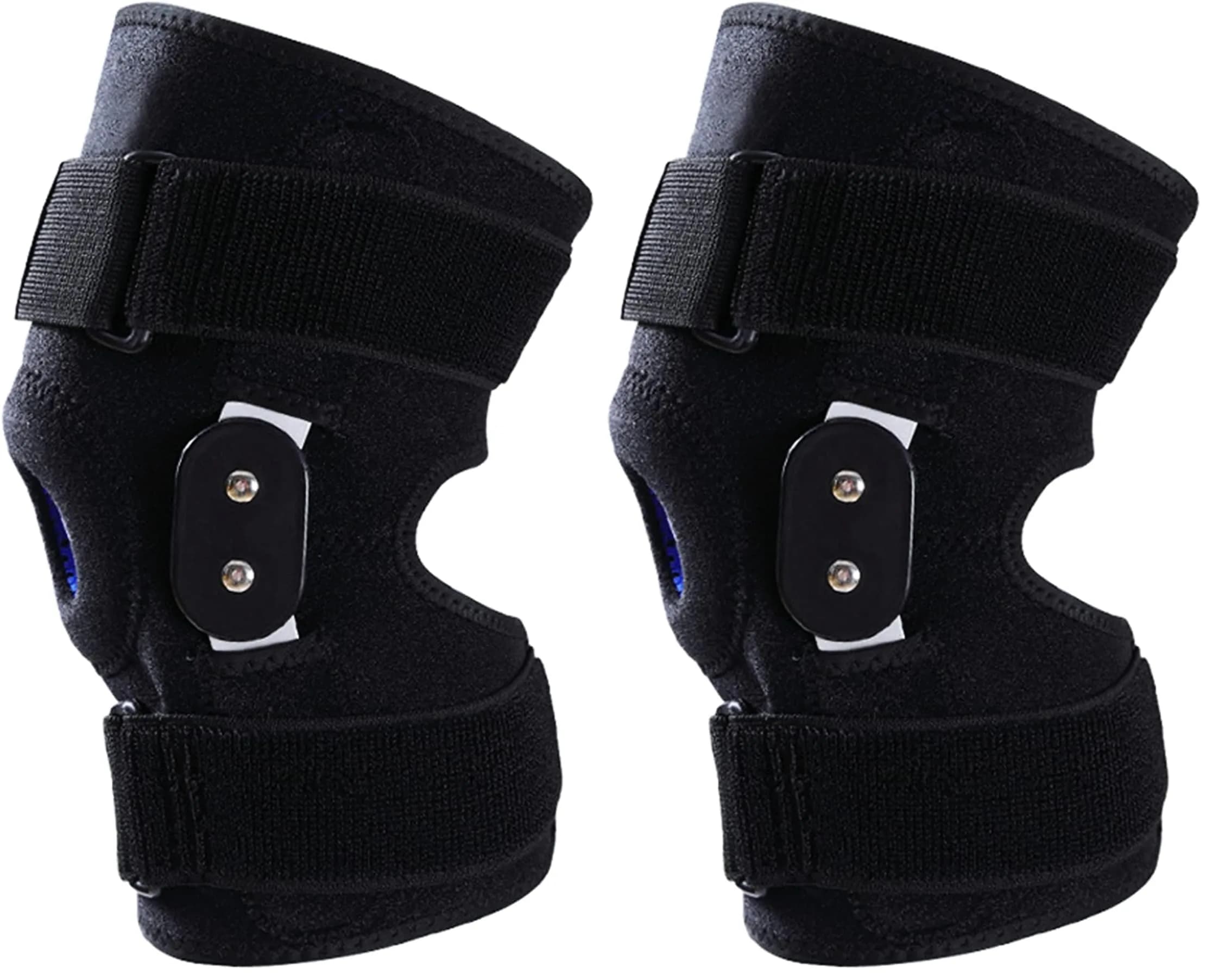 GONAIREY Decompression Knee Brace with Steel Plate Support & Silicone Gasket, Adjustable Compression Band, Pack of 2 | Stable Support for ACL, Arthritis, Meniscus Tear, Tendinitis Pain