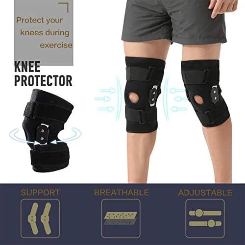 GONAIREY Decompression Knee Brace with Steel Plate Support & Silicone Gasket, Adjustable Compression Band, Pack of 2 | Stable Support for ACL, Arthritis, Meniscus Tear, Tendinitis Pain thumbnail 2