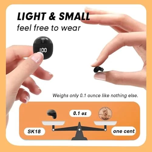 YXYKODM Invisible Mini Wireless Bluetooth Earbuds Tiny IPX6 Waterproof Sleep Stereo | HiFi Sound for Work & Study thumbnail 2