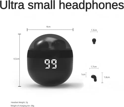 YXYKODM Invisible Mini Wireless Bluetooth Earbuds Tiny IPX6 Waterproof Sleep Stereo | HiFi Sound for Work & Study thumbnail 3