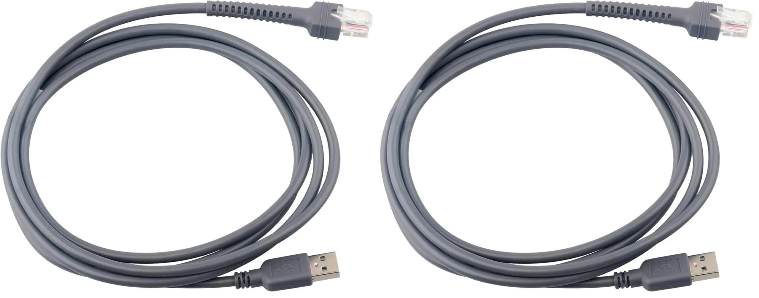 Sumicor USB Barcode Scanner Cable for Zebra & Motorola LS2208 LS3008 LS9208 (2m/6.56ft) Pack of 2 - main product image