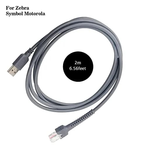 Sumicor USB Barcode Scanner Cable for Zebra & Motorola LS2208 LS3008 LS9208 (2m/6.56ft) Pack of 2 thumbnail 5