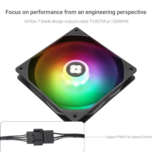 Thermalright TL-C14C-S 140mm PWM Case Fan 2-Pack | 1500RPM Quiet Cooling thumbnail 3