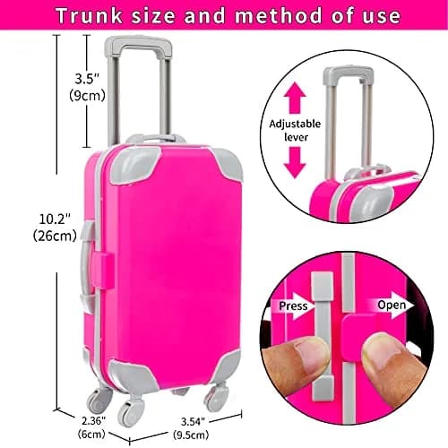 XFEYUE 18 Inch Doll Travel Gear Play Set with 23 Pcs Accessories (Pack of 2) | Non-Toxic Plastic thumbnail 4