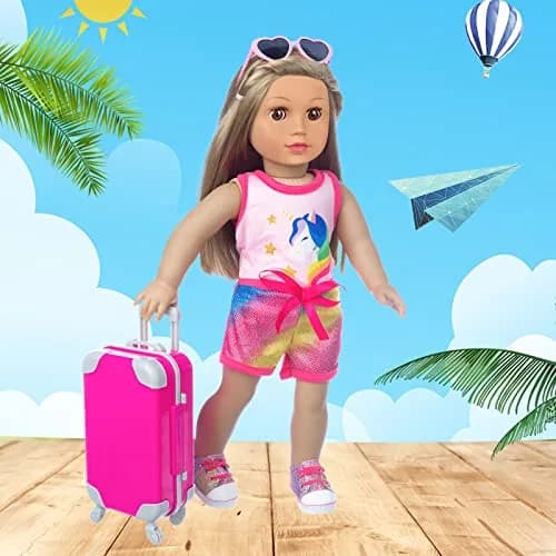 XFEYUE 18 Inch Doll Travel Gear Play Set with 23 Pcs Accessories (Pack of 2) | Non-Toxic Plastic thumbnail 6