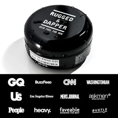 RUGGED & DAPPER Deep Pore Cleansing Face Mask for Men with Kaolin Clay 5.5 Oz | Detox & Clear Skin thumbnail 5
