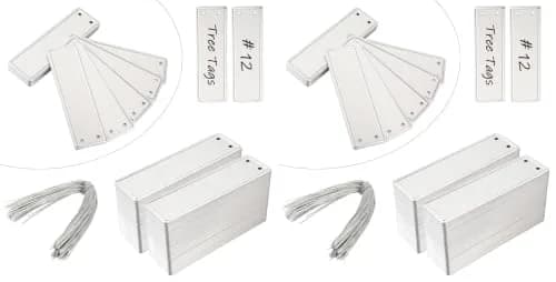 TINSKY Aluminum Plant Labels - 200PCS Metal Tags with Wires for Plant Markers, Tree Tags, Outdoor Identification, Greenhouse (Pack of 2) | Waterproof & Durable thumbnail 1