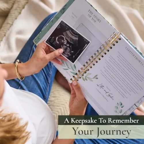 Bibi & Beau Keepsake Pregnancy Book & Journals - 250 Pages | Floral - Complete Milestone Journey thumbnail 6