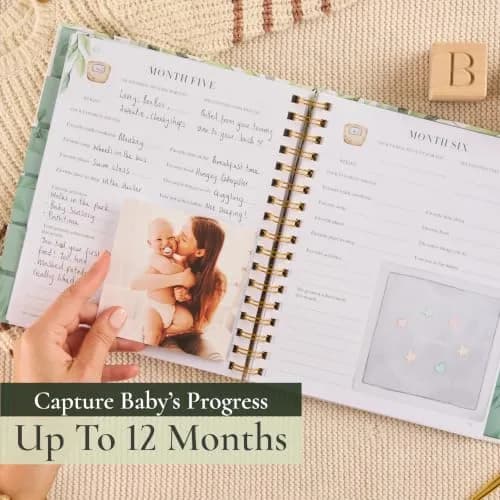 Bibi & Beau Keepsake Pregnancy Book & Journals - 250 Pages | Floral - Complete Milestone Journey thumbnail 8
