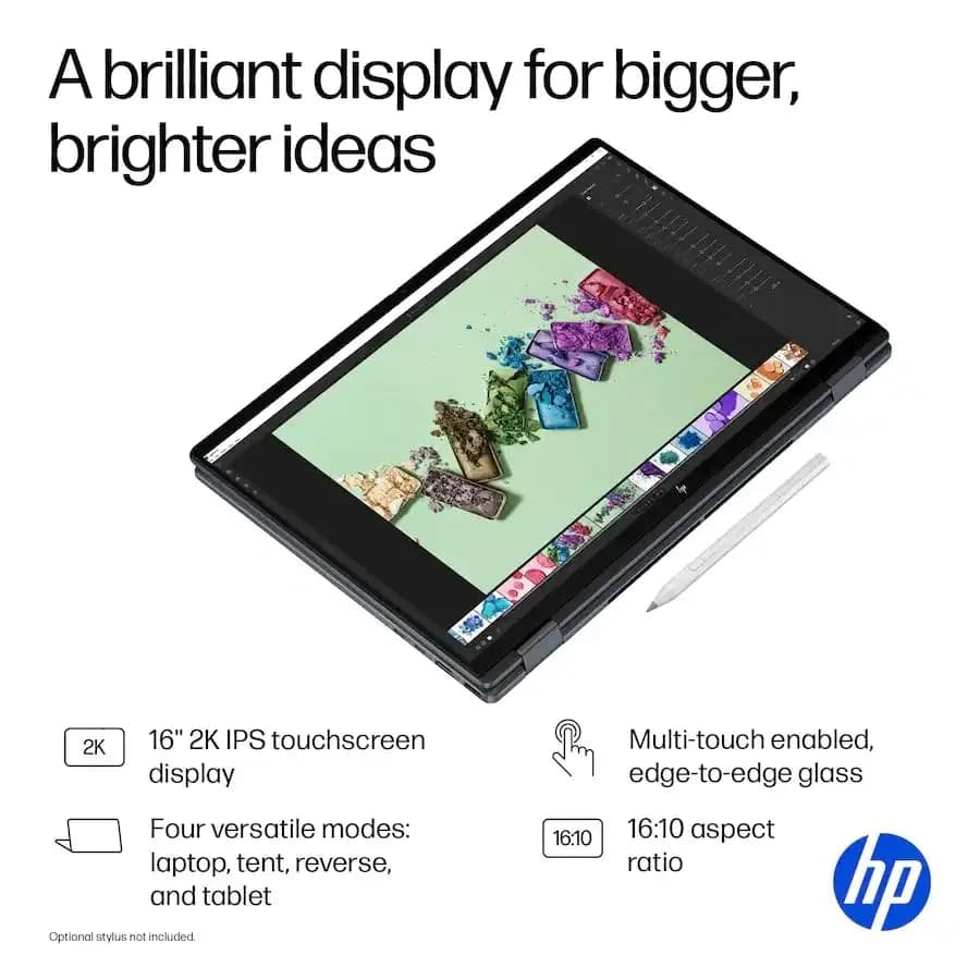 HP OmniBook X Flip 2-in-1 Laptop 16GB LPDDR5 RAM 1TB SSD | AI-Accelerated Creativity & Versatility thumbnail 12