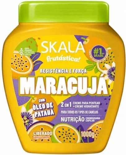 SKALA Maracujá & Óleo de Patauá 2 in 1 Treatment Cream & Leave In Conditioner 2000 ml (70.54 Fl Oz) | Vegan Hair Mask for Strength & Nutrition thumbnail 6