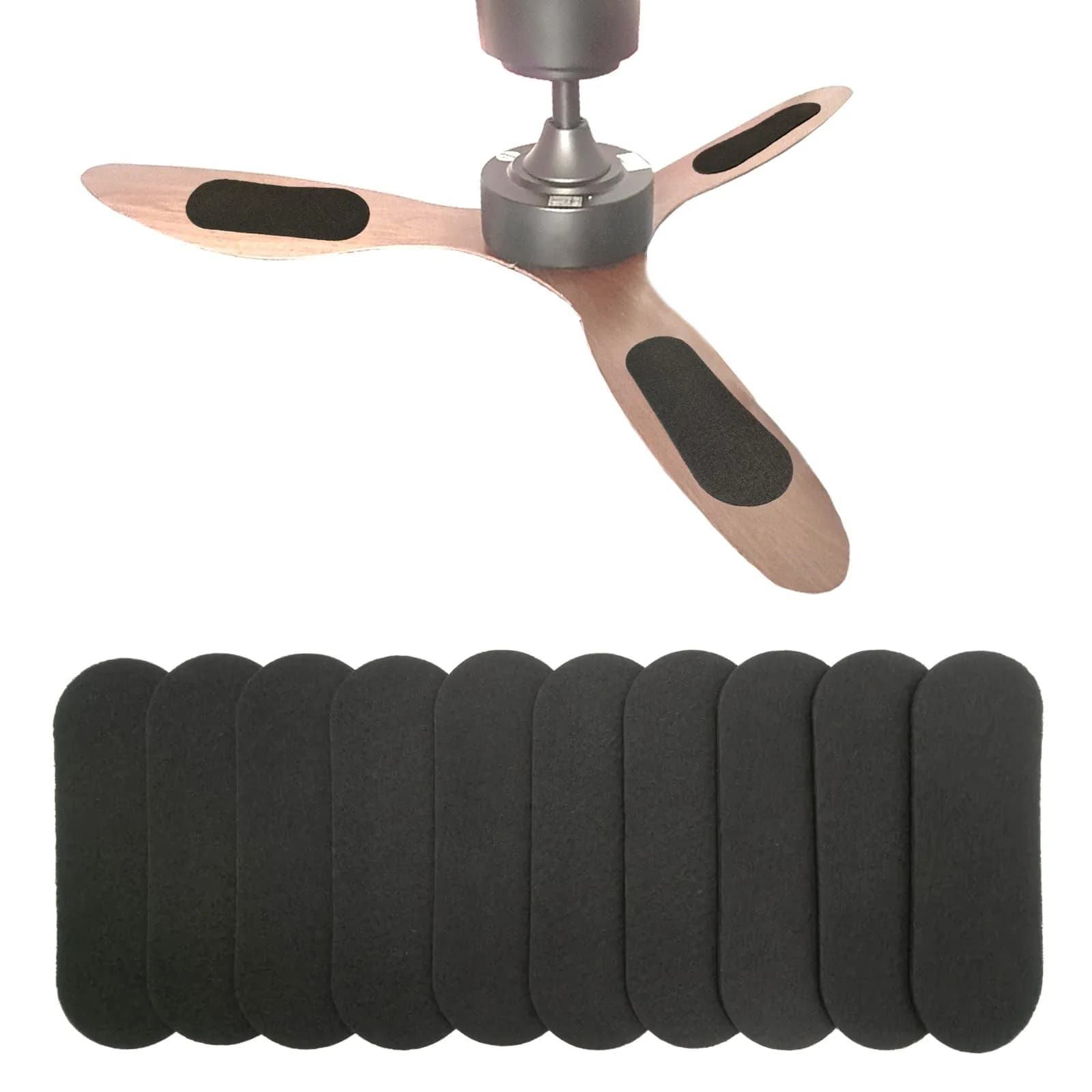 Cizenal 30-Pack Ceiling Fan Filters for Blades, Activated Charcoal Air Purifier Pads 25cm x 9cm (9.8in x 3.5in) | Traps Dust, Pollen, Pet Hair & Odors - main product image