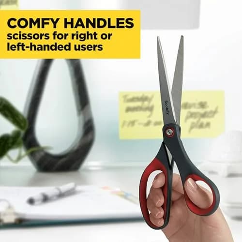 Scotch 8" Precision Scissors, 20.32 cm (8 Inch) Blade, Titanium-Fused Stainless Steel, Ambidextrous Soft Grip, Pack of 36 | Ultra Edge Craft & Fabric Shears thumbnail 5