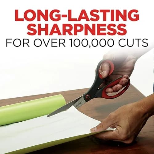 Scotch 8" Precision Scissors, 20.32 cm (8 Inch) Blade, Titanium-Fused Stainless Steel, Ambidextrous Soft Grip, Pack of 36 | Ultra Edge Craft & Fabric Shears thumbnail 4