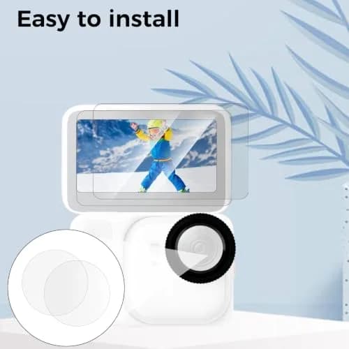 Gosknor Lens Guard Cap with 2 Lens & 2 Screen Protectors for Insta360 GO 3S | 9H Hardness Glass Kit thumbnail 4