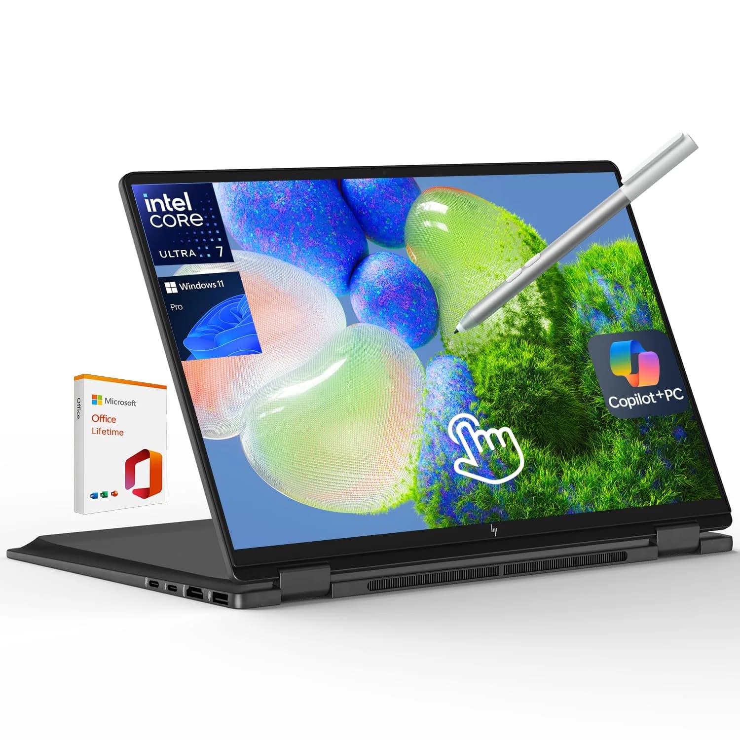 HP OmniBook X Flip 2-in-1 16" 2K Touchscreen Laptop,Intel Ultra 7,Arc 140V | 360° Convertible, 16GB RAM, 1TB SSD - main product image