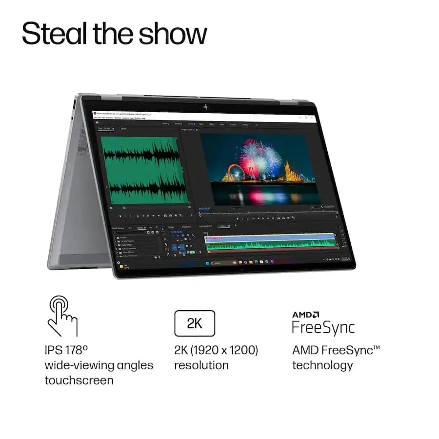 HP OmniBook X Flip 16 2-in-1 Laptop 16" WUXGA IPS Touchscreen | AMD Ryzen 5 220, 8GB RAM, 256GB SSD thumbnail 4