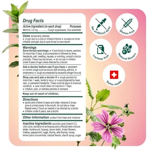Ricola Honey Lemon Echinacea Cough Drops 115 Count | Menthol & Swiss Herbs for Throat Relief thumbnail 6