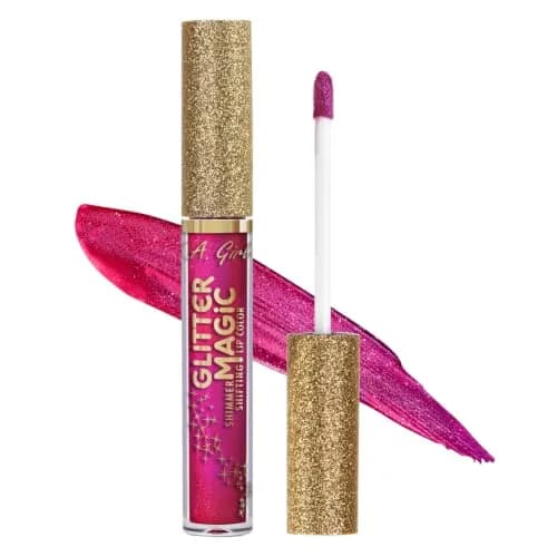 L.A. Girl Glitter Magic, Fizzy Fuchsia 0.11 Fl Oz (Pack of 2) | Multi-Dimensional Glitter Lip Color thumbnail 2
