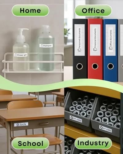 COLORWING TZe-231 Label Tape 12mm (0.47") Black on White Laminated Tape | 5-Pack Compatible for Brother P-Touch PT-D210, PT-H110, PT-D600 Label Makers thumbnail 5