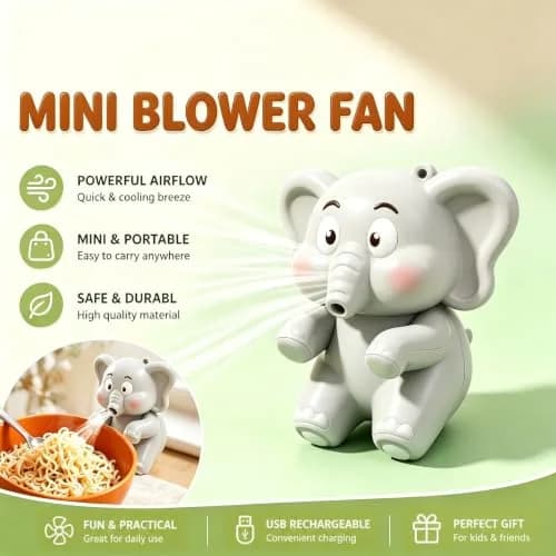 Generic Cooling Clip-On Mini Fan for Cup & Bowl, Pink 2.4cm (3.15in) | Rechargeable Portable Fan for Drinks thumbnail 3