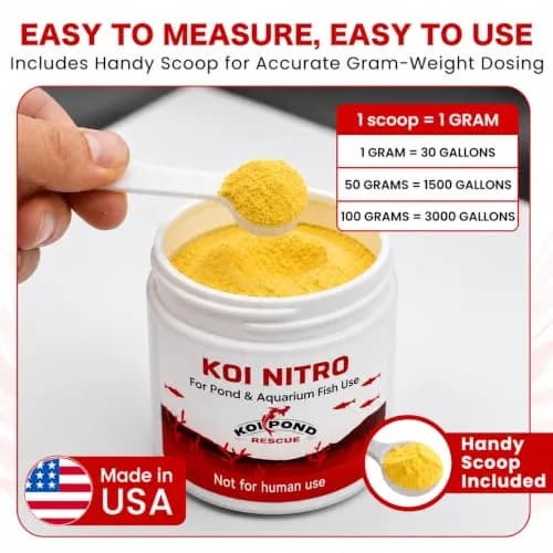 KOI POND RESCUE Koi Nitro Water Treatment 25 Gram | For Freshwater, Saltwater & Koi Ponds thumbnail 4