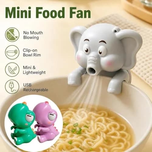 Generic Green Cooling Clip-On Mini Fan for Cup & Bowl | 3.15in (8cm) Portable USB Rechargeable Fan thumbnail 5