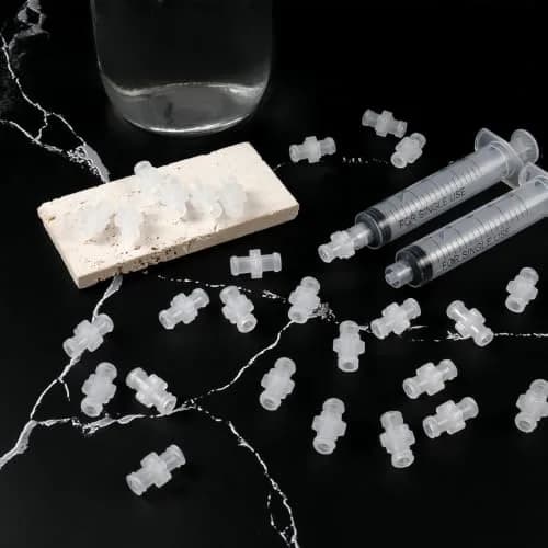 AIEX 100pcs Luer Lock Adapter Kit, Female Luer Lock Coupler Connector | PP, Transparent, Reusable thumbnail 7