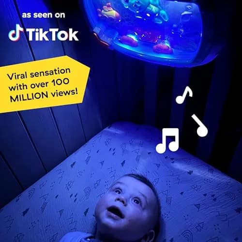 Baby Einstein 2-in-1 Sea Dreams Soother On-the-Go Gift Set, Musical Crib Toy Sound Machine and Portable Aquarium Toy, Ages Newborn and Up thumbnail 4