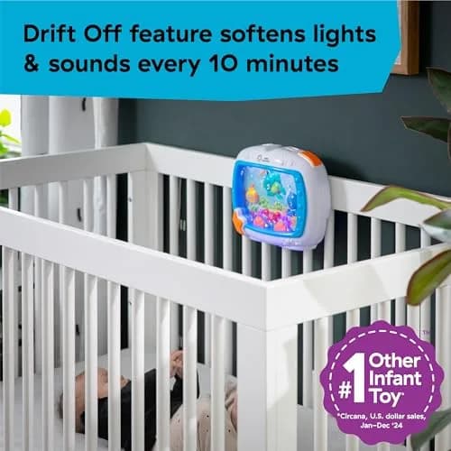 Baby Einstein 2-in-1 Sea Dreams Soother On-the-Go Gift Set, Musical Crib Toy Sound Machine and Portable Aquarium Toy, Ages Newborn and Up thumbnail 5