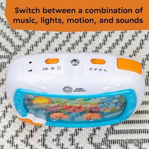 Baby Einstein 2-in-1 Sea Dreams Soother On-the-Go Gift Set, Musical Crib Toy Sound Machine and Portable Aquarium Toy, Ages Newborn and Up thumbnail 8