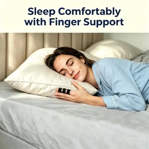 NSKONGDODO Trigger Finger Splint Brace for Knuckle Immobilization, Broken Protector & Arthritis Relief, Fits Index, Middle, Ring Fingers (2-Pack, Black) thumbnail 5
