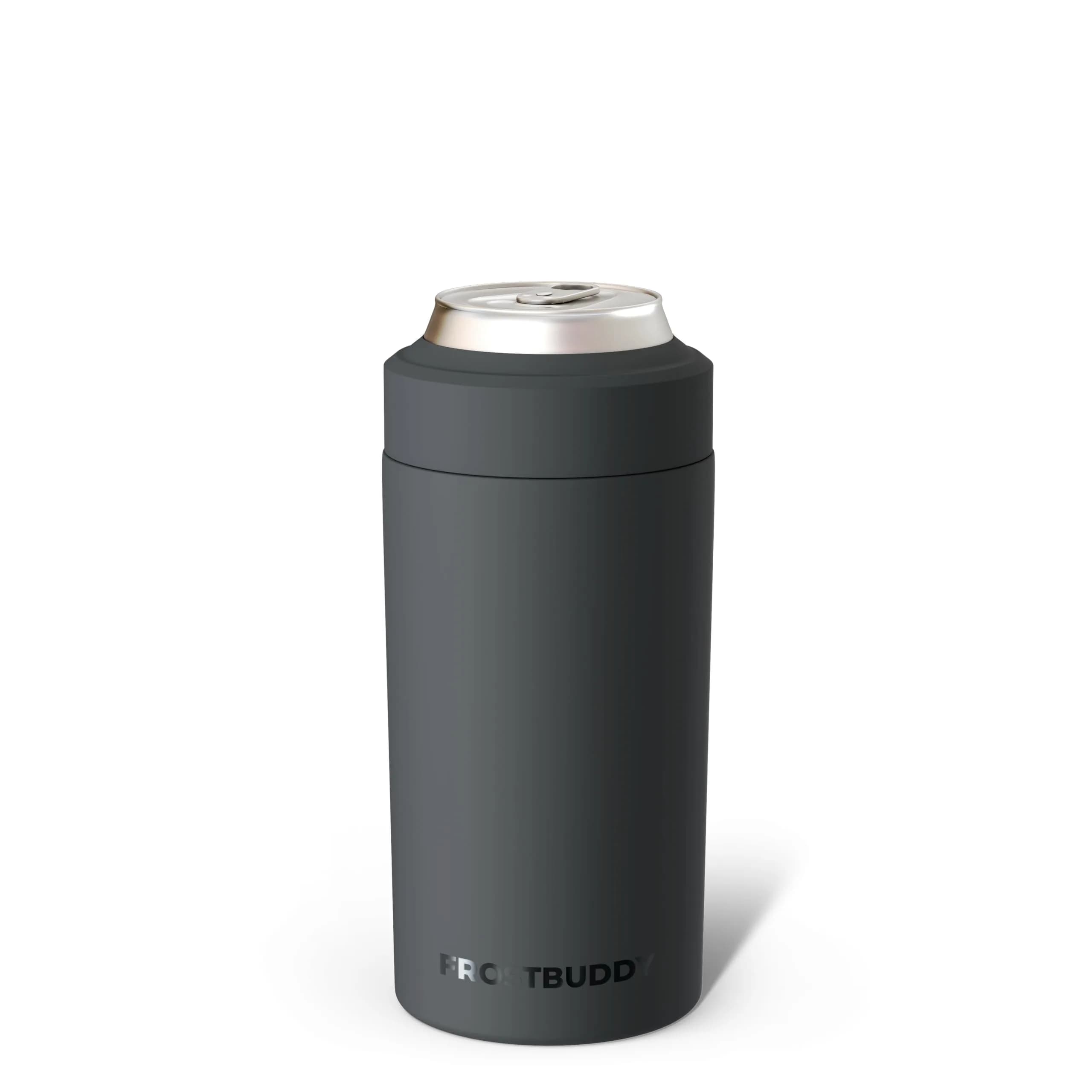 Frost Buddy Universal Can Cooler Ash | Fits 12oz, 16oz, Slim, Tall Boys & Most Bottles | 24-Hour Cold
