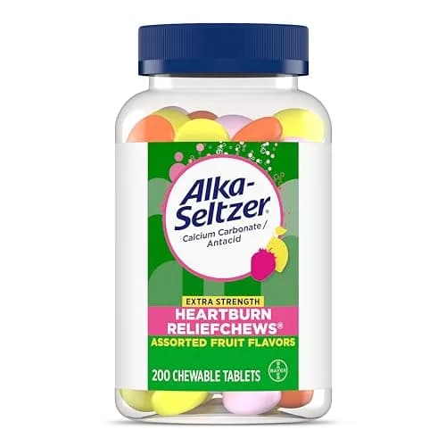 Alka-Seltzer Extra Strength Heartburn ReliefChews 200 Count | Fast Acid Indigestion Relief thumbnail 1