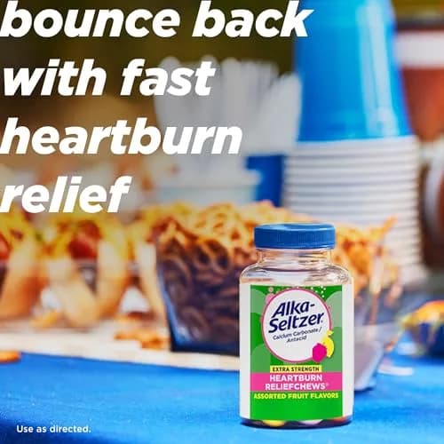 Alka-Seltzer Extra Strength Heartburn ReliefChews 200 Count | Fast Acid Indigestion Relief thumbnail 2