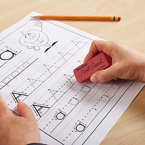 Paper Mate Pink Pearl Erasers, Large, 6 Count (Pack of 2) | Smudge-Resistant & Latex-Free thumbnail 4