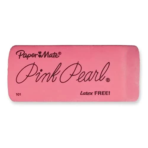 Paper Mate Pink Pearl Erasers, Large, 6 Count (Pack of 2) | Smudge-Resistant & Latex-Free thumbnail 2