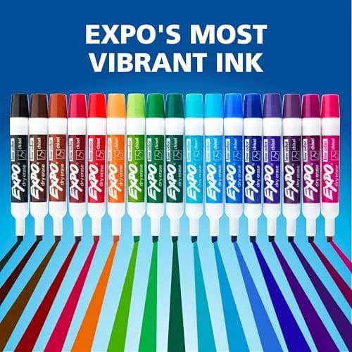 EXPO Dry Erase Markers Black Chisel Tip 4 Count | Vibrant, Low Odor for Whiteboards & Surfaces thumbnail 7