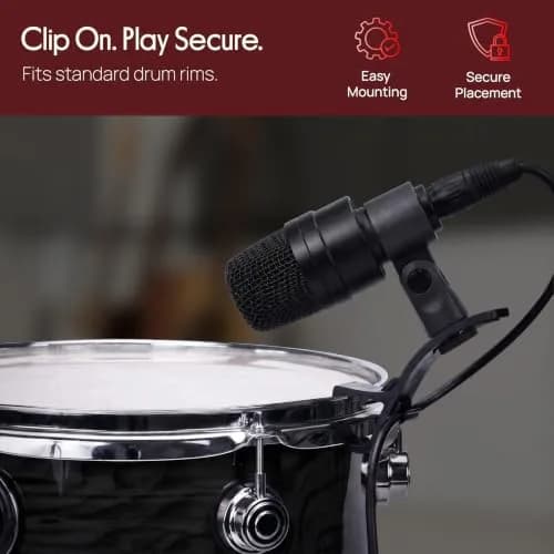 Pyle 7-Piece Drum Microphone Kit with Dynamic & Condenser Mics | Complete Studio & Live Setup thumbnail 4