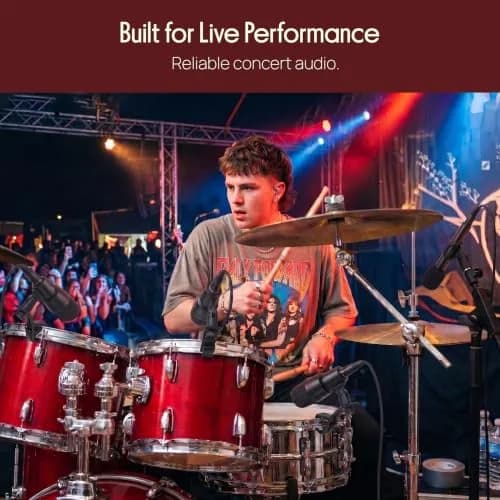 Pyle 7-Piece Drum Microphone Kit with Dynamic & Condenser Mics | Complete Studio & Live Setup thumbnail 7