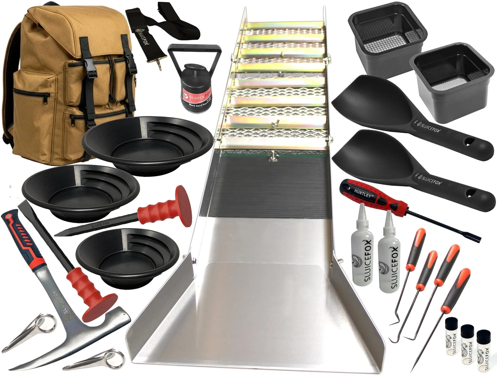 Sluice Fox Complete Gold Mining Kit | Folding 50 inch Sluice Box & Prospecting Tools - main product image