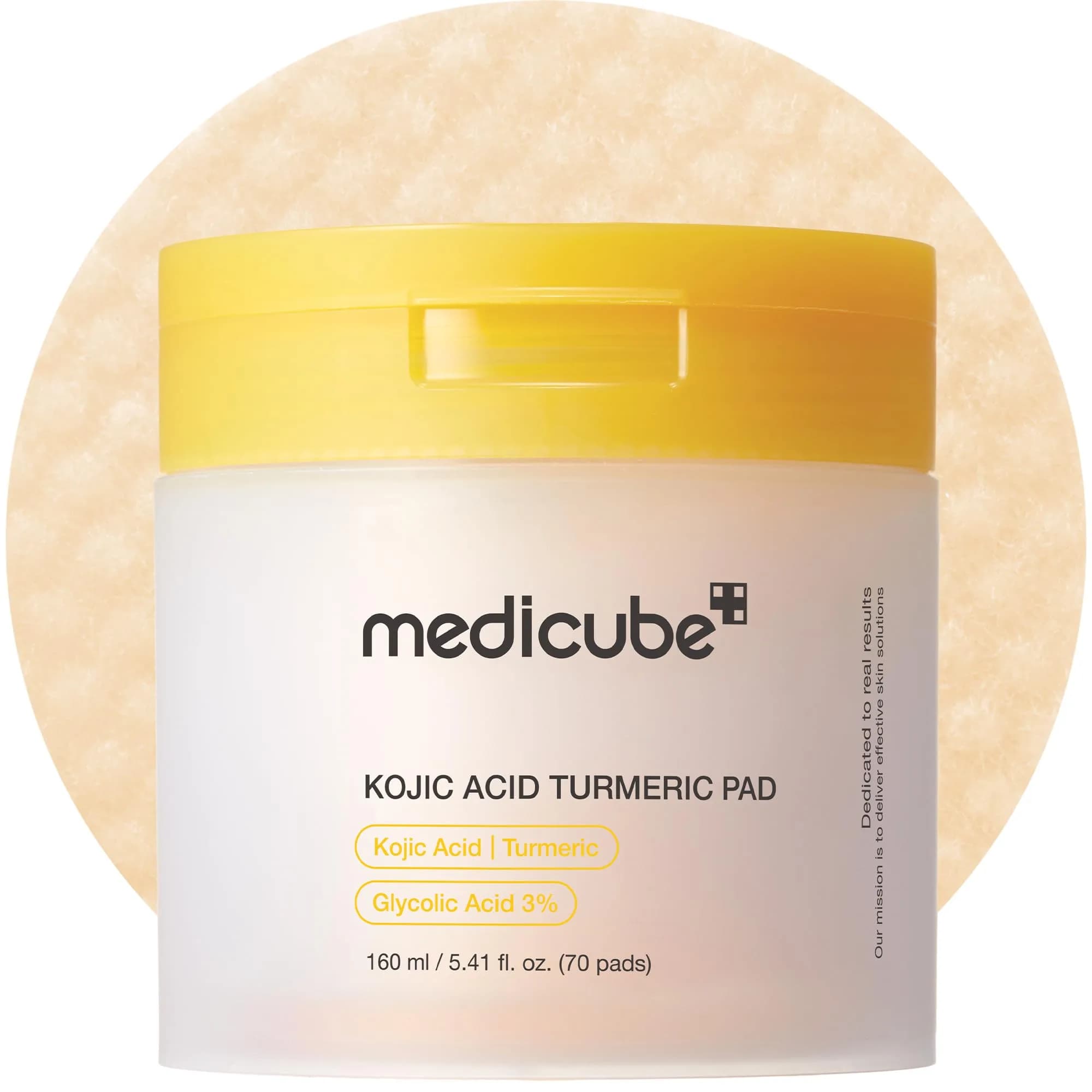 medicube Kojic Acid Turmeric Clarifying Toner Pads 70 Count (Pack of 2) | Korean Skin Care for Troubled Skin